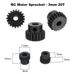 Γρανάζι Μεταλλικό RC Motor Sprocket - 3mm 20T